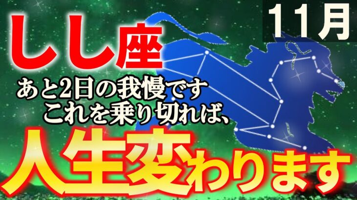 【獅子座♌あと2日】これまでよく頑張りましたね。運命が大逆転し、全てが好転する。11月のしし座を解説【12星座占い】