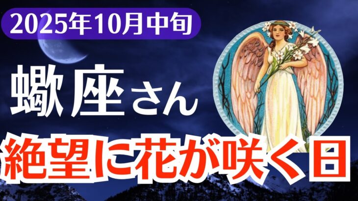 【蠍座】2025年10月中旬、さそり座、絶望に花が咲く日。報われなかったあなたに訪れる静かな奇跡