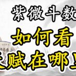 紫微斗数如何看你的天赋在哪里？