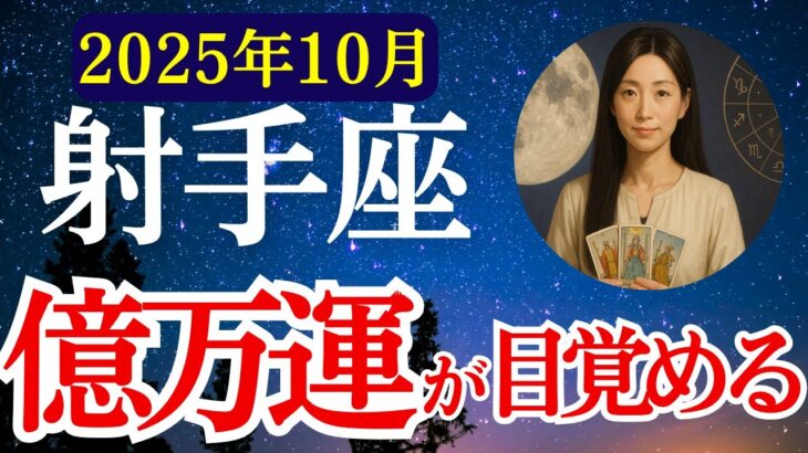 【射手座】2025年10月 いて座の運勢　『億万運が目覚める！』【タロット×占星術】