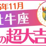 【牡牛座】2025年11月おうし座♉「💰💰💰金の超大吉報💰💰💰」