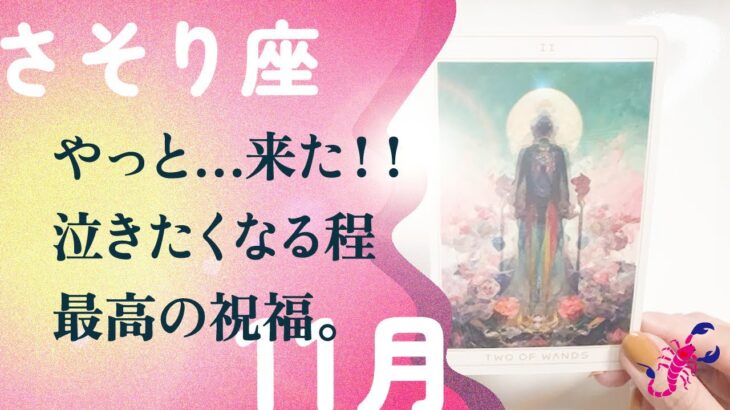 神ってる、完全に。陰の中から宝が見つかる。動きます、とても。【11月の運勢 蠍座】