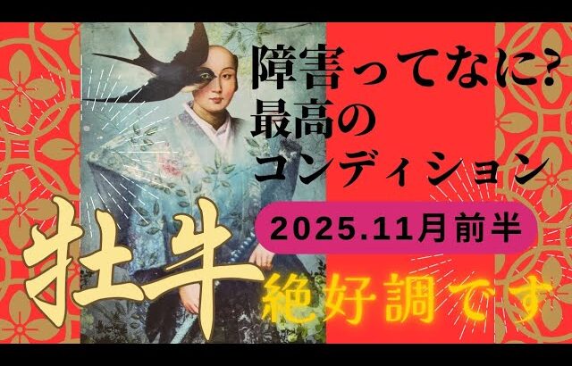 【11月前半💙】牡牛座さんの運勢♉️障害ってなに?最高のコンディション✨絶好調です!!