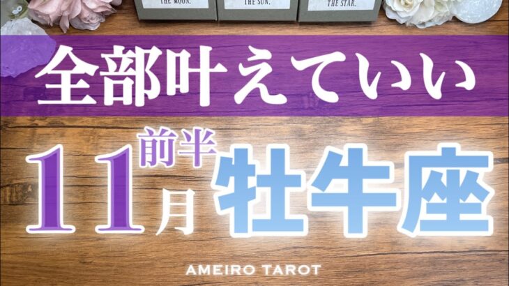 牡牛座♉️11月前半✨恋も仕事もどっちも叶えていい‼️運気にも愛されている幸運期🍀🌈全部叶えていこう❣️