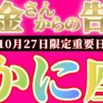 【最新】蟹座さんへお金さんからの告白🎀【お金会議で決まった事】『素晴らしい人だからえこひいきします』♾️神々のｼﾅﾘｵｼﾘｰｽﾞ♾️