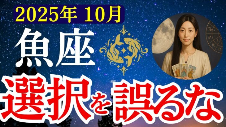 【魚座】2025年10月　うお座の運勢　『選択を誤るな！』【タロット×占星術】