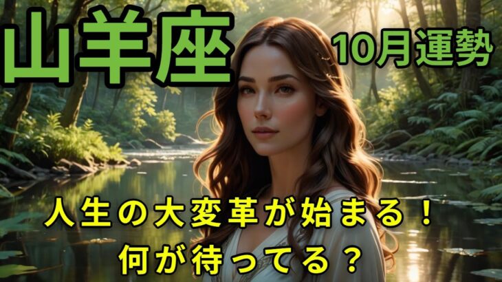 山羊座10月が鍵！人生の大転換期が始まる！何が待ってる❓運命の出会い❣壮大な変革！驚きの新展開 !!