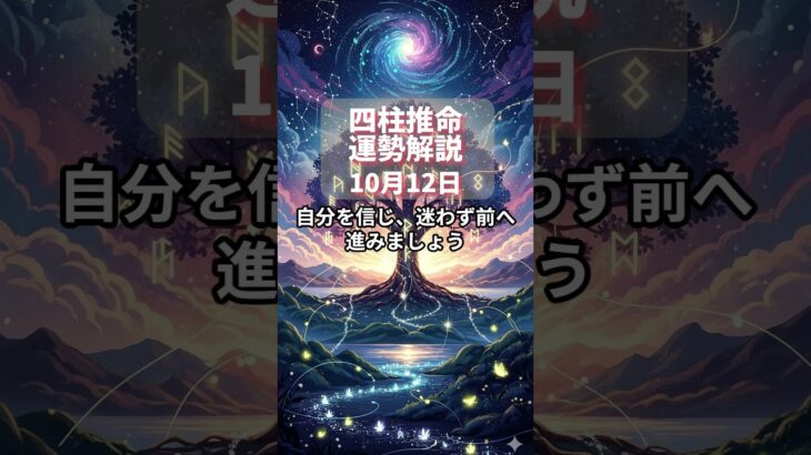 【四柱推命】10月12日・運勢解説 #今日の運勢 #占い #占い鑑定  #占い好き女子 #恋愛相談 #恋愛 #恋愛占い #片思い #婚活 #運命の人 #引き寄せ #引き寄せの法則 #恋愛運アップ