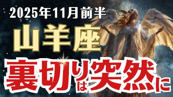 【山羊座】 2025年11月前半 やぎ座の運勢 「裏切りは突然に」