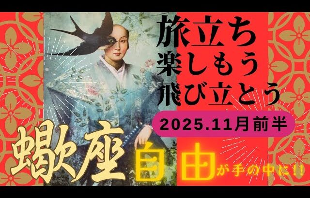【11月前半💙】蠍座さんの運勢♏️旅立ち✨飛び立とう。楽しもう。自由が手の中に。