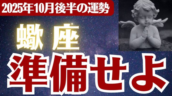 【蠍座】2025年10月後半 さそり座の運勢「準備せよ」