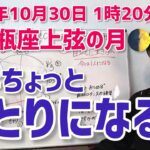 【2025年10月30日水瓶座上弦の月🌓】真の自立に向けて。今は少し、一人になる【ホロスコープ・西洋占星術】