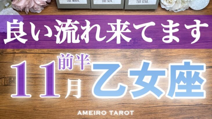 乙女座♍️11月前半✨公私共に良い流れ来てます‼️乙女座さん優勢で物事が進みそう🍀✨