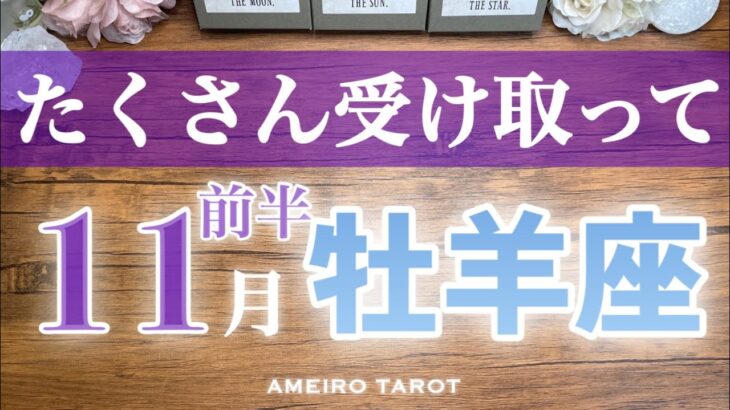 牡羊座♈️11月前半✨ステージ開幕‼️たくさん受け取って🌸表舞台に立っていこう🌈🕊️