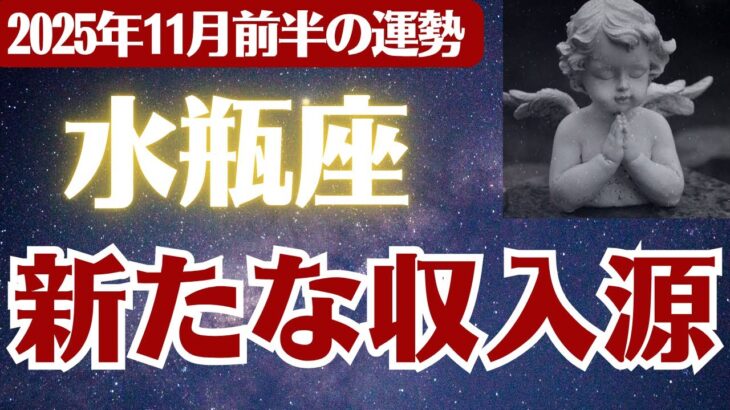 【水瓶座】2025年11月前半 みずがめ座の運勢「新たな収入源」