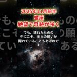 【蠍座】2025年11月前半、さそり座、もう限界…その絶望に奇跡が宿るとき