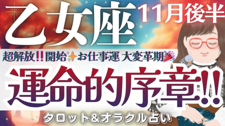 【乙女座】運命的序章‼️報われ実りを受け取れる😍✨これから来年へ向けて変わること👀♥️【仕事運/対人運/家庭運/恋愛運/全体運】11月後半 タロット占い
