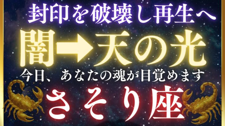 ♏️さそり座※緊急連絡‼️封印が解け“再生の光”があなたを照らす。｜あなたの新月が人生を書き換える日🌚【12星座占い】  【2025年運勢】 #蠍座  #金運  #占星術 #開運