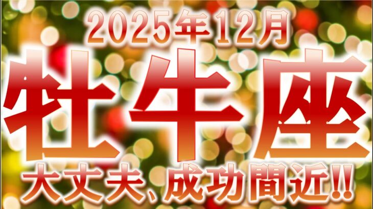 2025年12月【牡牛座♉さん】諦めなくて良かった(T-T)✨