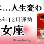 乙女座12月は驚きました！絶対見てほしい。究極の変化と感動のフィナーレ✨♍️2025年12月運勢仕事恋愛人間関係【癒しのタロット個人鑑定級】