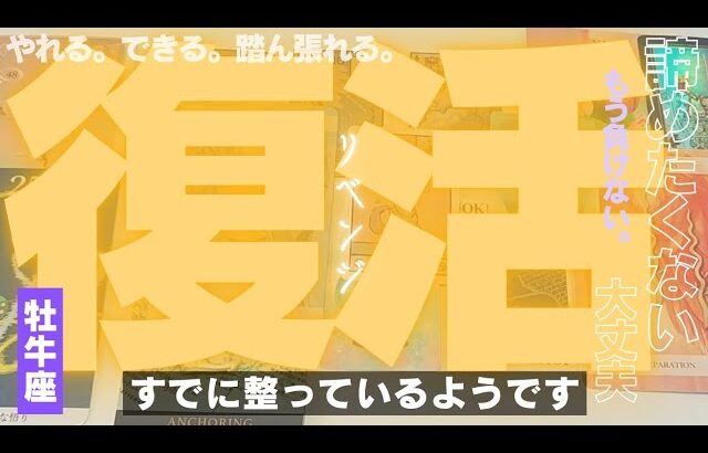 【牡牛座】リベンジの時です🔥🎊✨️▼タロットカード&オラクルカード&ルノルマンカード占い