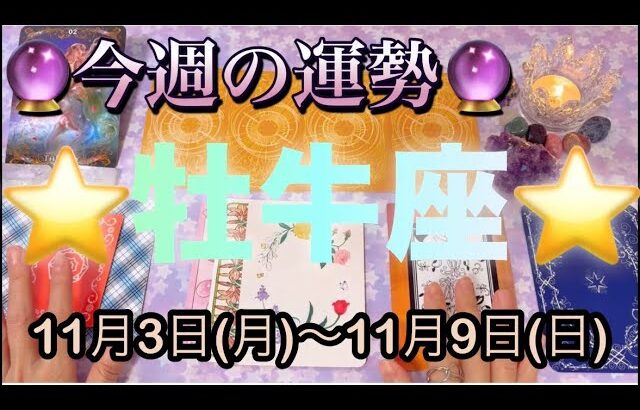 牡牛座♉️さん⭐️11月3日(月)〜11月9日(日)🔮新しくスタートを切る‼️何かを決定する時🌈