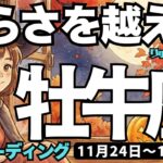 【牡牛座】♉️2025年11月23日の週♉️辛さを乗り越える。過去からこの先の未来へ、つらさを越えて、歩み出す時。おうし座。タロットリーディング