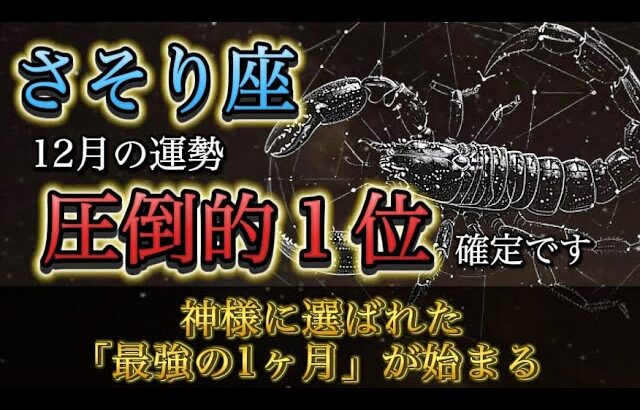 【蠍座】12月の運勢ランキング、あなたが「圧倒的１位」です。神様に選ばれた“最強の1ヶ月”が始まります。