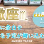 【さそり座11月後半】予定に余白を‼️大切な人との時間や新しいオファーが入ってくるかも🍀✨