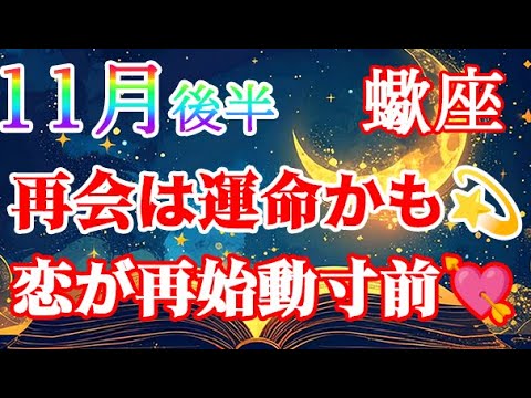 【蠍座さん🦂11月後半】💘止まっていた恋が再始動…？🔥見逃せないサインがやってくる💫