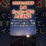 【魚座】2025年11月後半のうお座の運勢「たった一夜で、人生逆転！」＃魚座　＃うお座　＃魚座の運勢