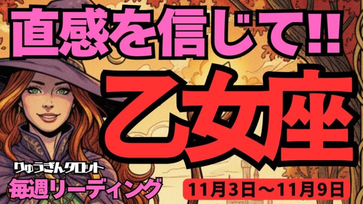 【乙女座】♍️2025年11月3日の週♍️新しく始める時。決断してスタートする。ご自身の直観を信じて。おとめ座。タロットリーディング
