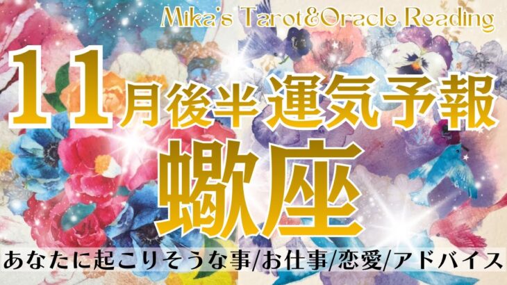 蠍座♏︎【11月後半運気予報】もう大丈夫🥹💖これ以上言うことなしの嬉しい展開❣️穏やかさ豊かさ愛情溢れたエネルギーをしっかり受け取って🥹🤲🏻🌈