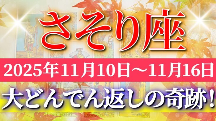 蠍座 【 さそり座 ♏ 】 毎週タロット (2025年11月10日の週) 視界がひらける！流れ一気に好転✨🔑 Scorpio タロット占い タロットリーディング