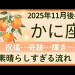 【かに座】11月後半★祝福と奇跡…良いことが起こる合図…あなたの輝きがばれてしまう。★オラクルカードリーディング 2025