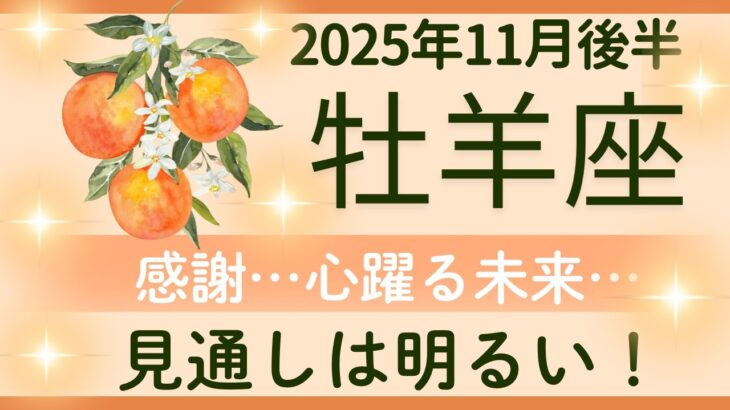 【牡羊座】11月後半⭐見通しは明るい！目標達成！上手く乗り越えられる！  オラクルカードリーディング おひつじ座2025