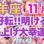 ♈牡羊座11月運勢🌈✨一転！！苦労からの回復！幸運が加速して行く💐✨️