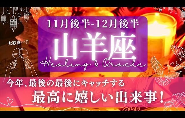 【山羊座】11月後半-12月後半／シンクロに導かれて行く！沢山の祝福をキャッチ！✨🕊🌕【タロット】【運勢】【占い】【やぎ座】