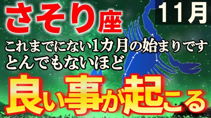 【蠍座♏人生の転機】11月はついに解放され、宇宙から重大なメッセージが届きます。さそり座の絶頂期を解説【12星座占い】