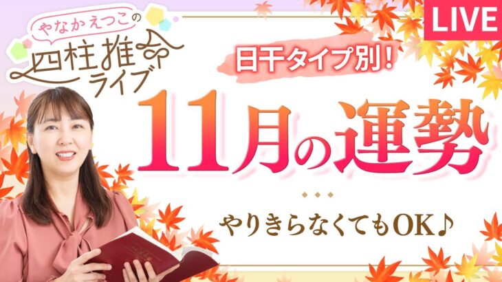 【四柱推命】2025年11月の運勢|日干別の運気と開運のヒント♪【丁亥】【占い】
