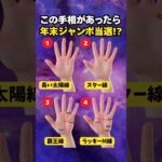 【手相占い】年末ジャンボ宝くじが当選する人の手相4選 #手相 #占い