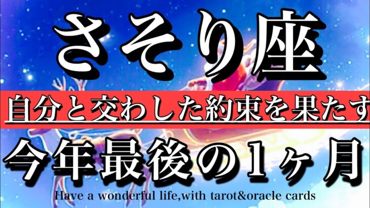 さそり座♏️2025年最後の1ヶ月★自分と交わした約束を果たす！Scorpio tarot reading