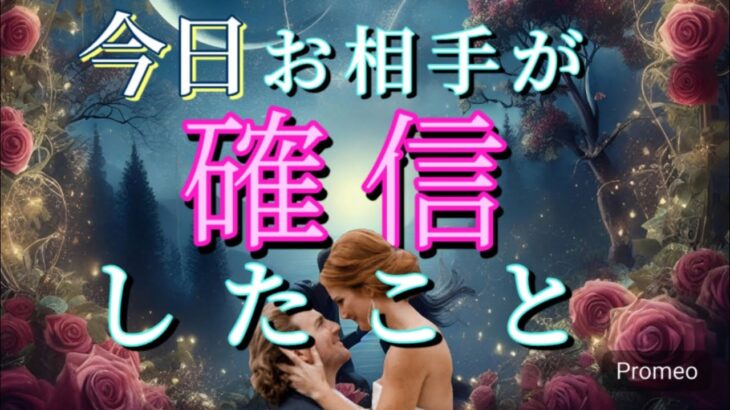【進展する方います!!😭】今日お相手があなたに確信した事😳恋愛タロット占い