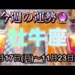 牡牛座♉️さん⭐️11月17日(月)〜11月23日(日)🔮状況が好転する時‼️辛い状況から抜け出せる🌈