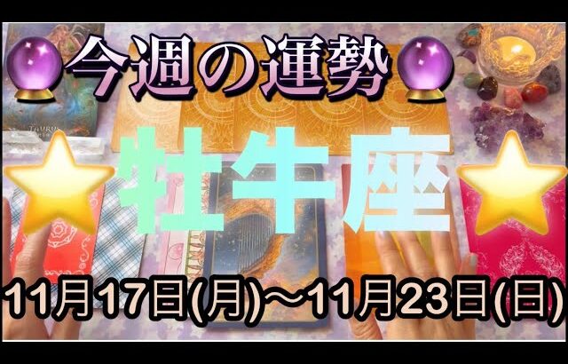 牡牛座♉️さん⭐️11月17日(月)〜11月23日(日)🔮状況が好転する時‼️辛い状況から抜け出せる🌈
