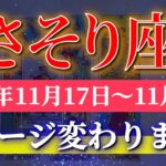 蠍座 【 さそり座 ♏ 】 毎週タロット (2025年11月17日の週) 勢いが一気に加速する“挑戦の週”✨🔑 Scorpio タロット占い タロットリーディング