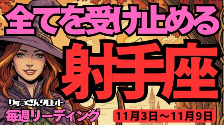 【射手座】♐️2025年11月3日の週♐️すべてを受け止める。悲しいことも、うれしいことも。そして豊かな世界が広がる。いて座。タロットリーディング