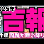 【牡牛座】2025年最後の吉報🕊💐✉️▼タロットカード&オラクルカード&ルノルマンカード占い