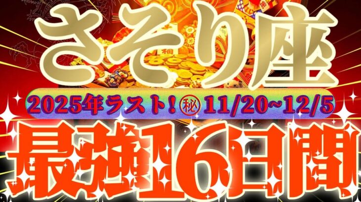 蠍座さん見て！わからせてやる😲思い知る超最強の16日間が来るよ👑【11月後半運勢】♾️天一天上♾️