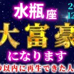 【水瓶座♒️12月前半】表示された方は必ず3秒以内に見てください。金運の水瓶座が幸運を授けます【12星座占い】